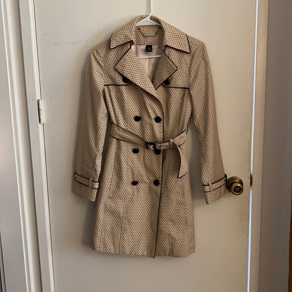 Polka dot rain jacket